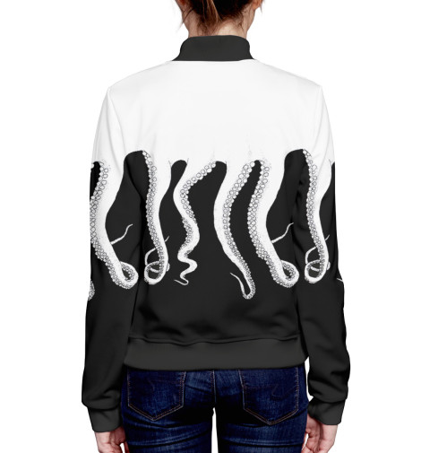 

Бомбер Print Bar, Белый, Осьминог