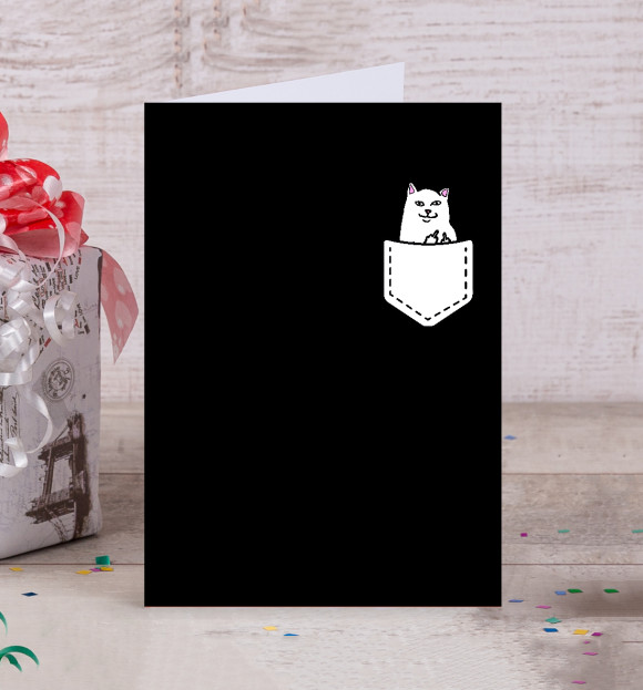 Открытка с изображением Lord Nermal - Ripndip цвета Белый