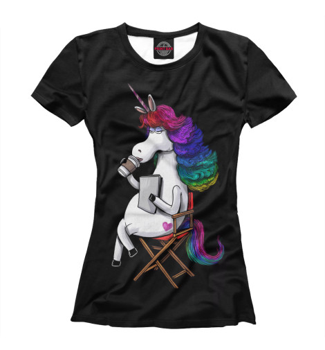 

Футболки Print Bar, Белый, Miss Unicorn