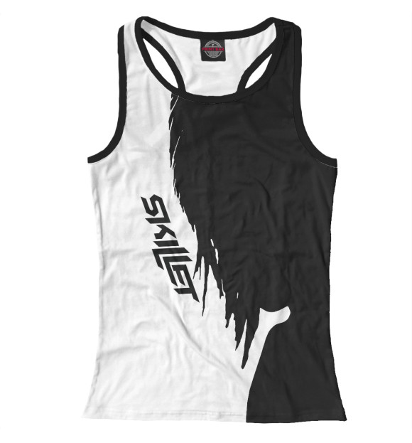 Женская майка-борцовка с изображением Skillet цвета Белый