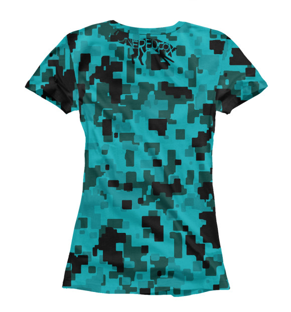 Футболка для девочек с изображением Camo Art цвета Белый