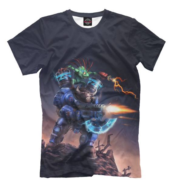Мужская футболка с изображением StarCraft цвета Черный