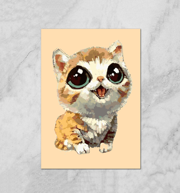 Плакат с притом Киса цвета Белый Плакат с изображением Киса цвета Белый