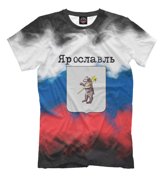 Футболка для мальчиков с изображением Ярославль цвета Молочно-белый