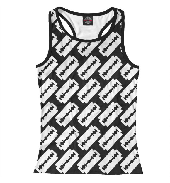 Женская майка-борцовка с изображением лезвия цвета Белый