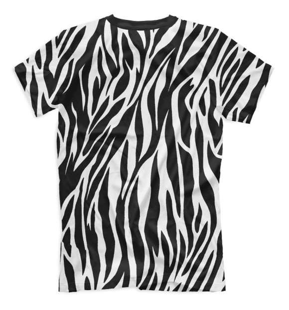 Мужская футболка с изображением Зебра цвета Белый