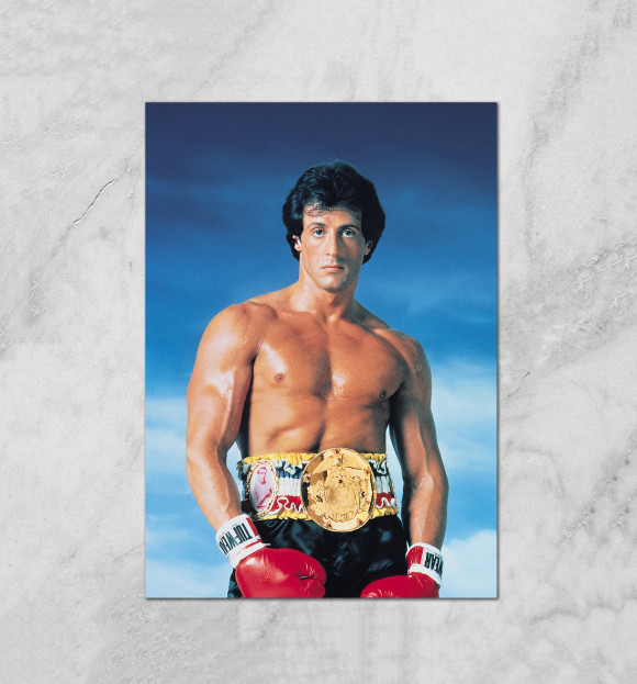 Плакат с изображением Рокки цвета Белый