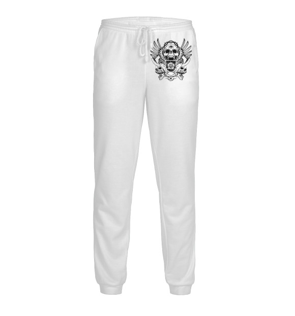 Мужские спортивные штаны с изображением Смерть цвета Белый