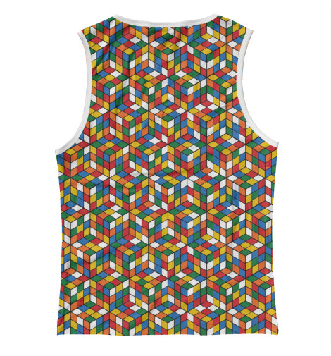 

Майки Print Bar, Белый, Кубик Рубика 3D