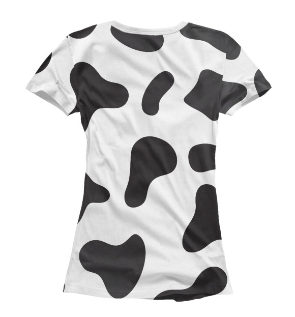 Женская футболка с изображением Камуфляж коровы цвета Белый