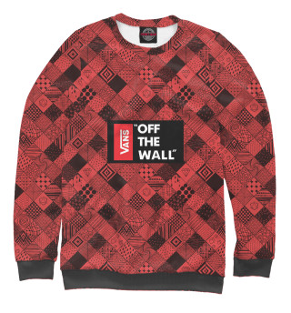 Мужской свитшот Vans of the wall (Red and Black)