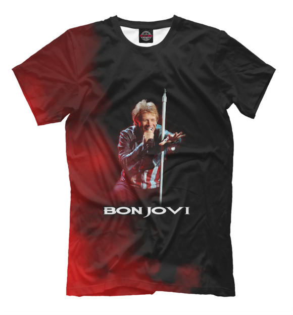 Футболка для мальчиков с изображением Bon Jovi цвета Белый