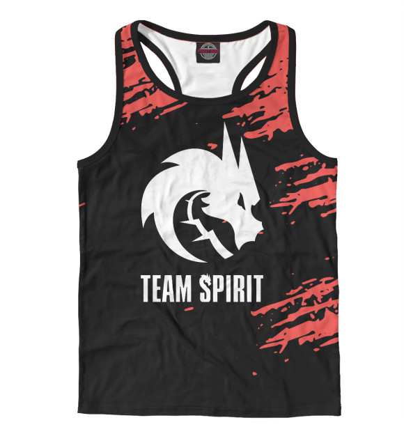 Мужская майка-борцовка с изображением Team Spirit цвета Белый