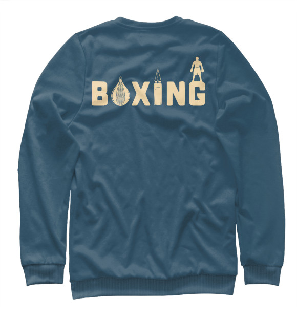 Женский свитшот с изображением Boxing цвета Белый