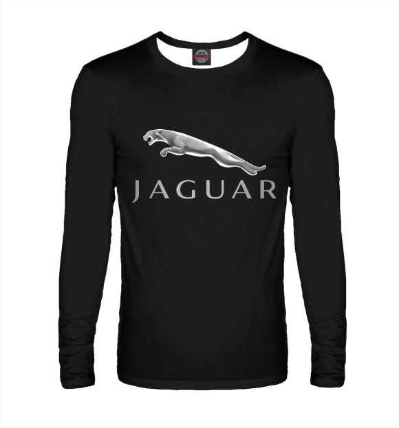 Мужской лонгслив с изображением Jaguar Premium цвета Белый