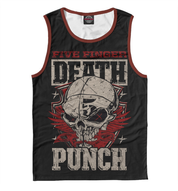 Мужская майка с изображением Five Finger Death Punch цвета Белый