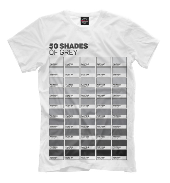 Мужская футболка с изображением 50 shades цвета Молочно-белый