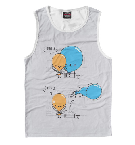 

Майки Print Bar, Белый, Вдох-Выдох