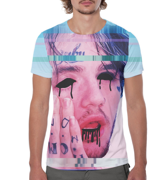 Мужская футболка с изображением Lil Peep цвета Белый