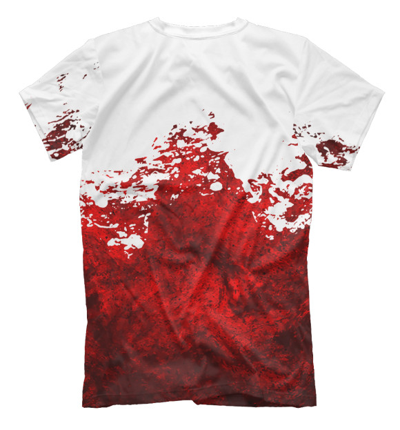 Мужская футболка с изображением Кровавые брызги цвета Белый