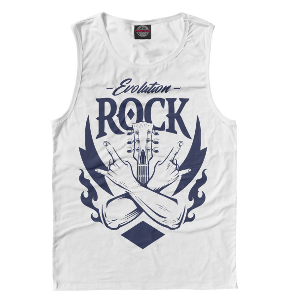 Майка для мальчика с изображением Rock цвета Белый