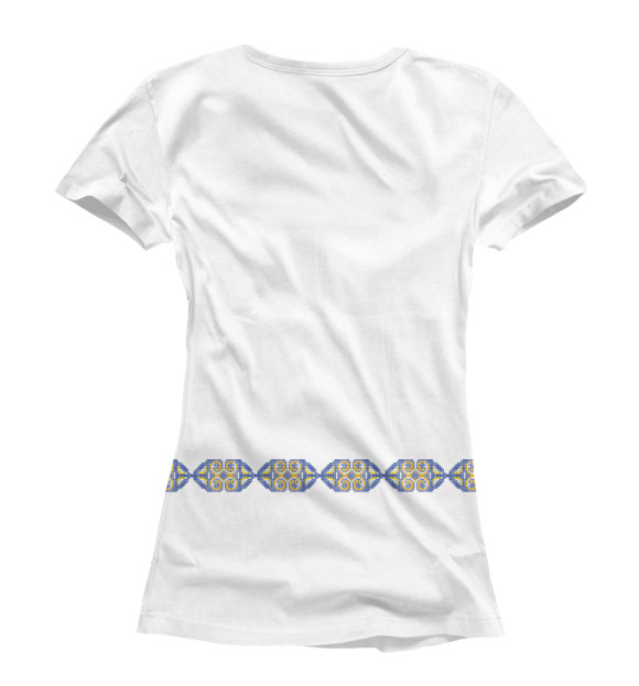 Женская футболка с изображением Вышивка цвета Белый