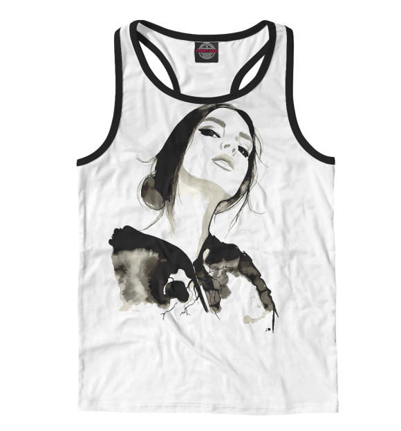 Мужская майка-борцовка с изображением Fashion цвета Белый