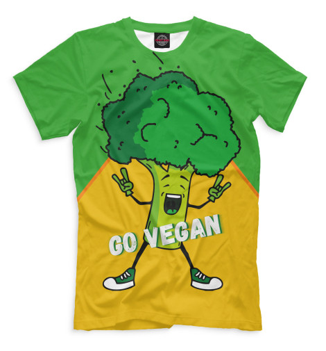 

Футболки Print Bar, Молочно-белый, Go Vegan