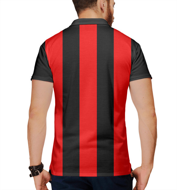 Мужское поло с изображением AC Milan цвета Белый