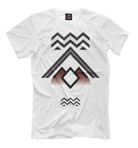 Мужская футболка с изображением Tween peaks цвета Молочно-белый