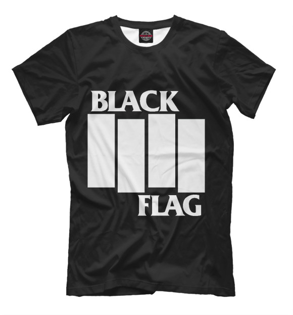 Мужская футболка с изображением Black Flag цвета Черный