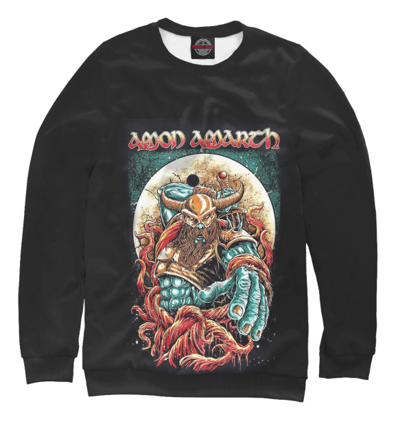 Женский свитшот с изображением Amon Amarth цвета Белый