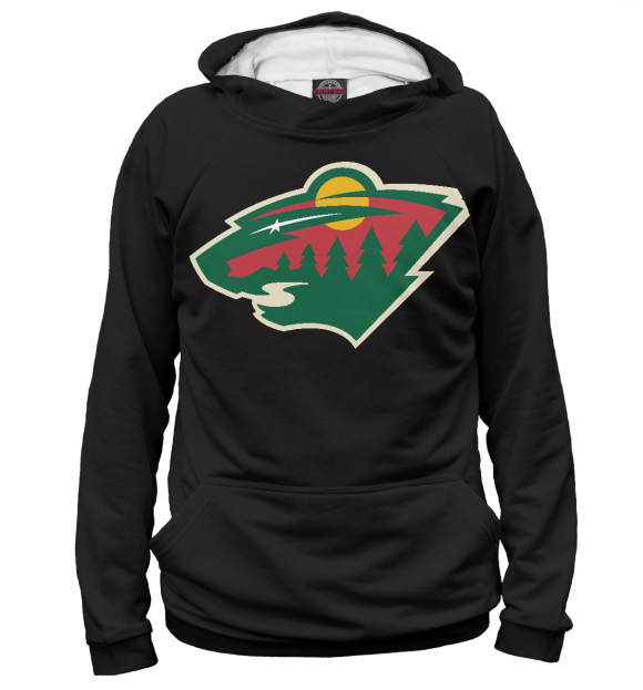 Женское худи с изображением Minnesota Wild цвета Белый