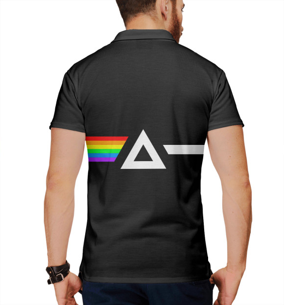 Мужское поло с изображением Pink Floyd цвета Белый