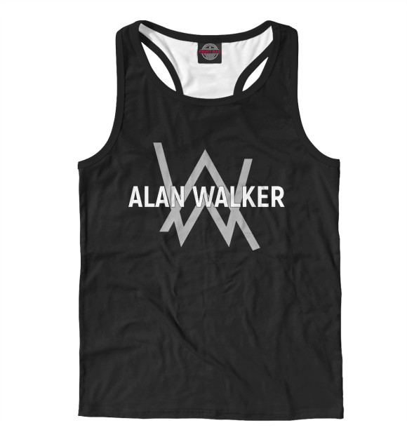 Мужская майка-борцовка с изображением Alan Walker цвета Белый