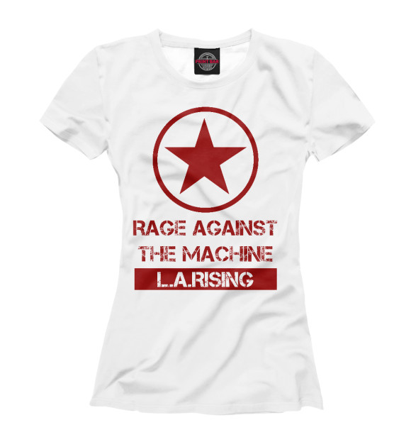 Футболка для девочек с изображением Rage Against the Machine цвета Белый