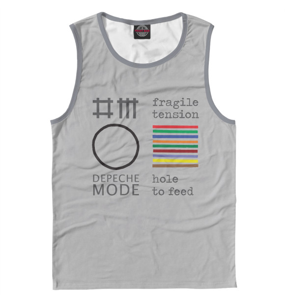 Мужская майка с притом Depeche Mode цвета Белый Мужская майка с изображением Depeche Mode цвета Белый