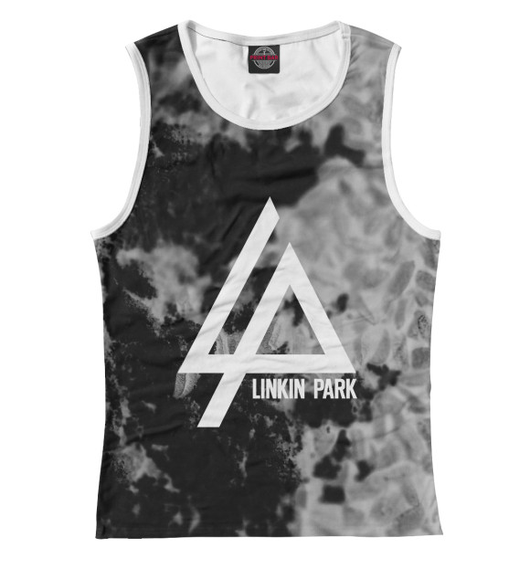 Майка для девочки с изображением LINKIN PARK BLACK&GRAY ABSTRACT цвета Белый