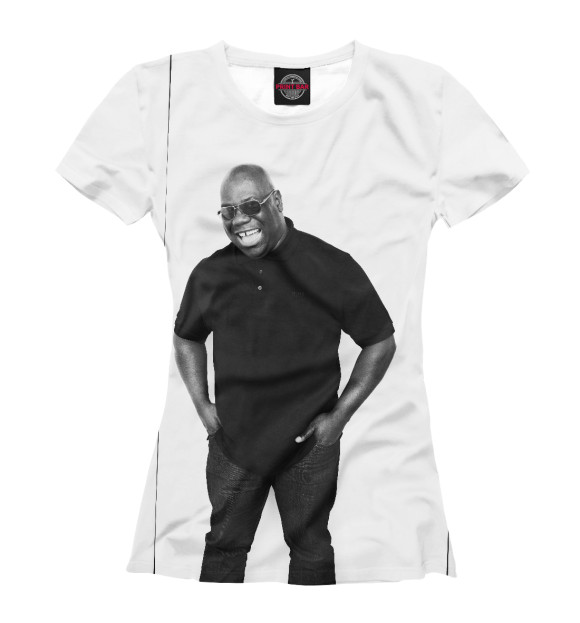 Женская футболка с изображением Carl Cox цвета Белый