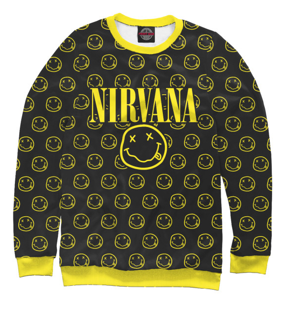 Мужской свитшот с изображением Nirvana Forever цвета Белый