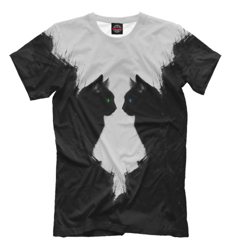 

Футболки Print Bar, Черный, Rorschach Cats