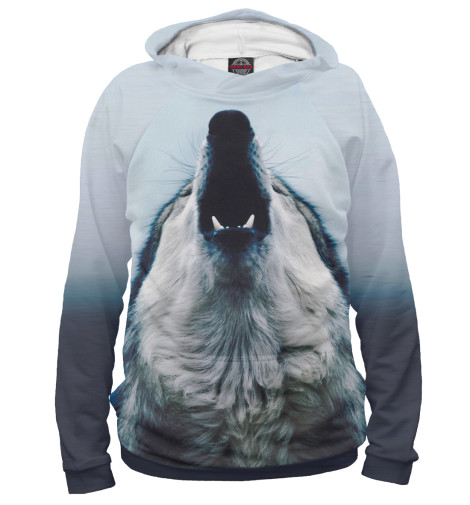 

Худи Print Bar, Белый, Волк