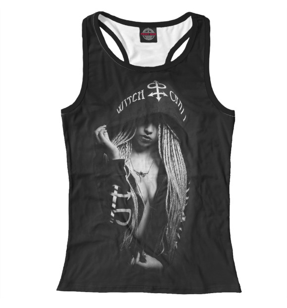 Женская майка-борцовка с изображением Gangsta girl цвета Белый