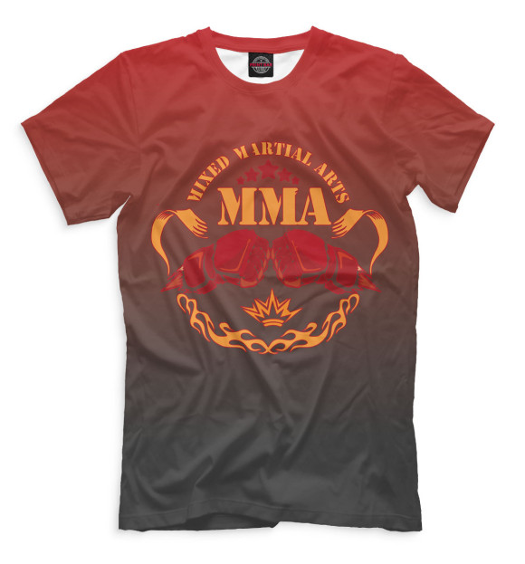 Мужская футболка с изображением MMA цвета Светло-коричневый