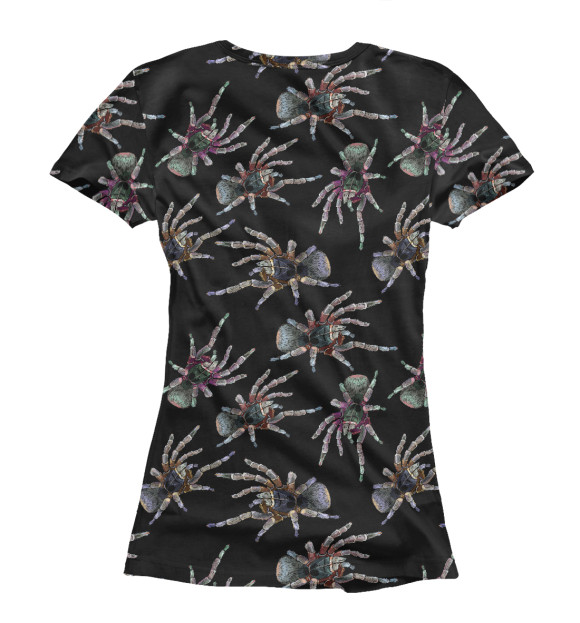 Женская футболка с изображением Пауки цвета Белый