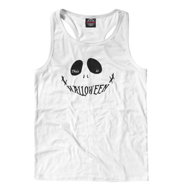 Мужская майка-борцовка с изображением Halloween цвета Белый