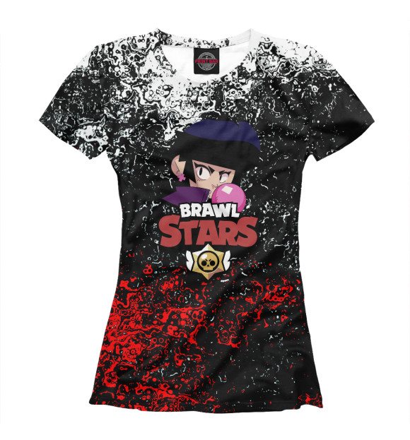 Женская футболка с изображением Brawl Stars Bibi цвета Белый