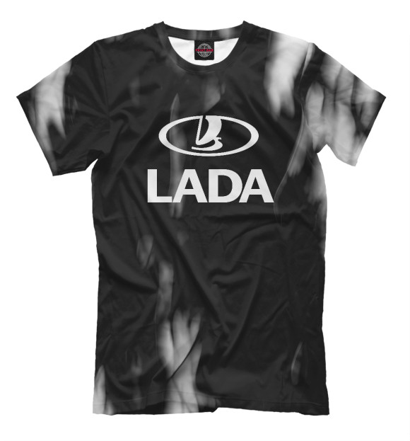 Мужская футболка с изображением Lada | Лада цвета Белый