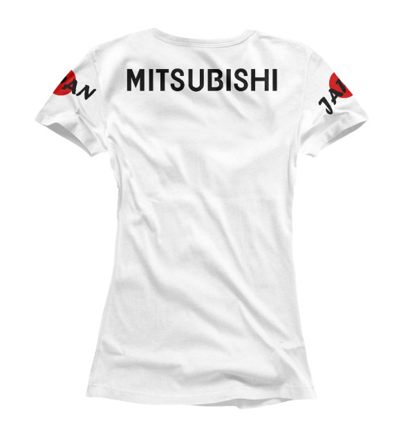 Женская футболка с изображением Mitsubishi - Япония цвета Белый