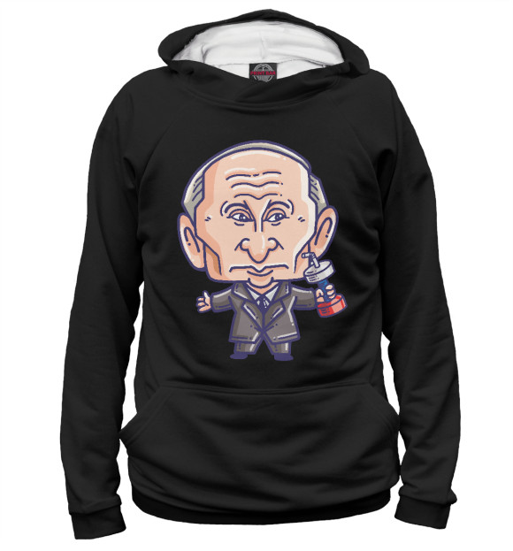 Женское худи с изображением Putin Sport цвета Белый